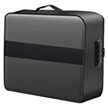 Dokumententasche mit Schloss – Feuerfest, feuchtigkeitsbeständig, 3-lagig, 38,1 x 27,9 cm, wichtiger Organizer (schwarz)