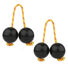 1 Paar Rhythmusbälle, Shaker Cup Instrumente, klassische afrikanische Rasseln, Handpercussion (schwarz)