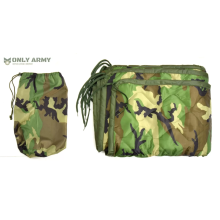 Woodland Camo Poncho Liner Quilted Blanket With Stuff Sack 150 X 210cm