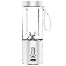 White Portable Blender For Smoothies And Shakes, 530ml Mini Blender With Rechargeable Type-c And 6 B
