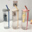 700ml Large Capacity Straw Cup With Independent Tea Compartment Foldin 2