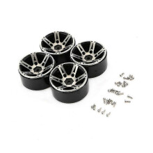 4 Pcs For Trx4 Axial Scx10 90046 D90 Simulates Climbing Car 1.9-inch Weighted Metal Tire Lock Wheel