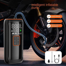 Electric Bike Pump, 150PSI Tire Inflator Portable Air Compressor with Auto Shut-Off and LCD Screen,