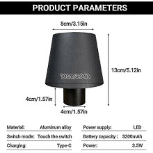 Wine Bottle Light, 5200mah Ip54 Waterproof Rechargeable Led Table Lamp,dimmable Bottle Lamp For Camping
