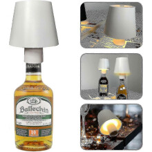 Wine Bottle Light, 5200mah Ip54 Waterproof Rechargeable Led Table Lamp,dimmable Bottle Lamp For Camping