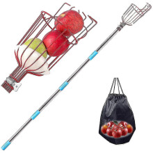 13 Feet Fruit Picker Tool with Extension Pole, Adjustable Heavy Duty Fruit Picker Head, Fruit Picker