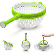Easy-to-use Salad Spinner | Non-scratch, Nylon Spinning Colander | Lettuce Spinner
