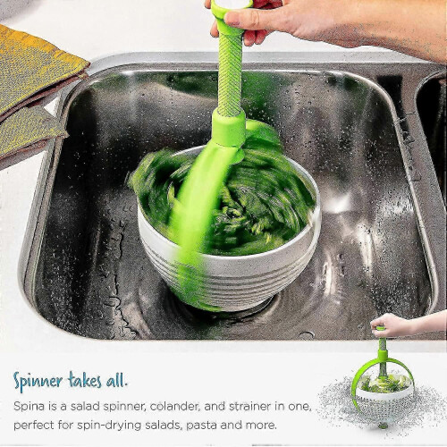 Easy-to-use Salad Spinner | Non-scratch, Nylon Spinning Colander | Lettuce Spinner 2