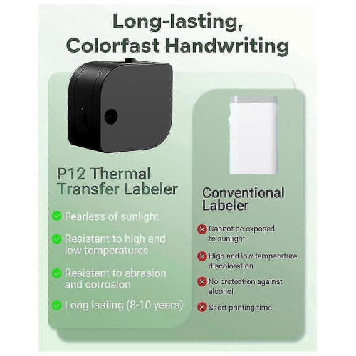 P12 Label Maker Machine with 4 Pack Black on Color Label Tape, Bluetooth Label Printer Support Mult 2
