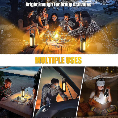 Rechargeable Camping Light, 10000mAh LED Camping Lantern with 3 Adjustable Lighting Modes, Black 2