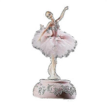 Ballerina Music Box Dancing Girl Swan Lake Carousel With Feather For Birthday Gift