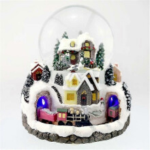 Rotating Crystal Ball Music Box Colorful Lighting Gift 16*15*15cm