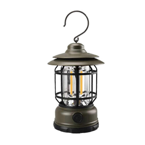 Outdoor camping tent light multi-function retro camping lantern USB charging light emergency portabl