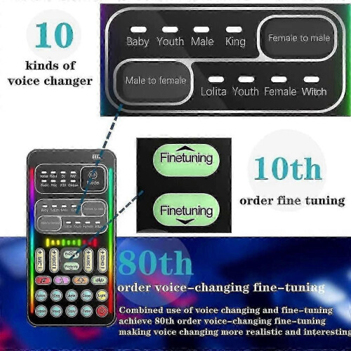 Voice Changer Handheld Microphone Voice Changer With Sound Multifunctional Effects Machine For Phon 1