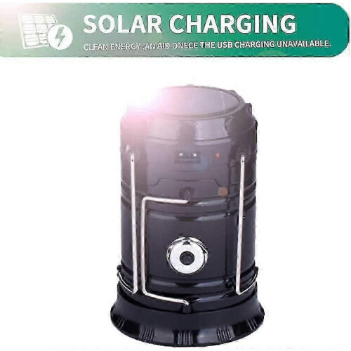 Solar rechargeable folding light(black) 1