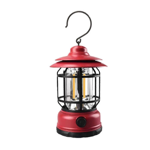 Outdoor camping tent light multi-function retro camping lantern USB charging light emergency portabl