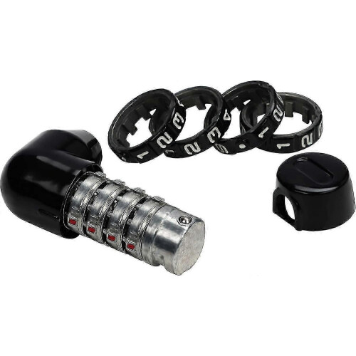 4-Digit Code Bike Lock - 18.5 cm with Long Shackle - Waterproof Bike Lock with Resettable Code - Ele 2