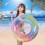 Swimming Ring, Transparent Floating Ring, Rainbow Sequin Swimming Ring Inflatable Pool Float 4