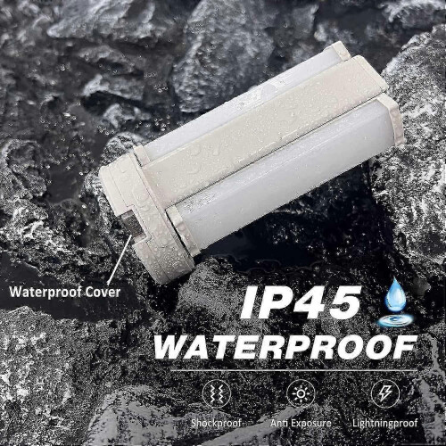 LED Camping Light, USB Rechargeable Folding Flashlight Work Light Waterproof Survival Light with Mag 2