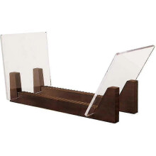 Vinyl record storage rack large capacity acrylic end display rack wooden LP vinyl record desktop rac
