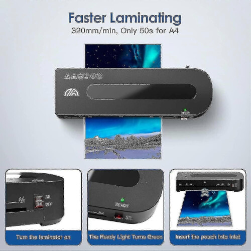 Laminator, A4 Laminator  Pouches Laminator Machine A4 A5 A6 Laminator Set 2