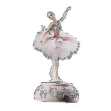 Ballerina Music Box Dancing Girl Swan Lake Carousel With Feather For Birthday Gift