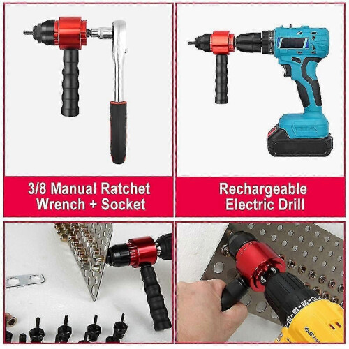 Detachable Manual Electric Rivet Nut Tool Conversion Accessorie Hand Rivet Nut Tool Set Electric Pn 2