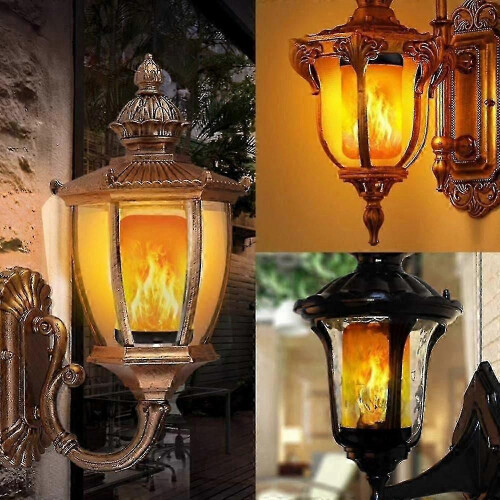 B22 E27 Led Flame Light Bulbs 4 Modes Party Led Flame Effect Light Simulation Fire Lights 2