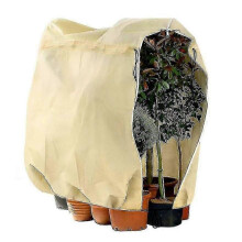 Winter Plant Cover, 180 x 120 cm Adjustable Plant Protection Cover with Zippered Drawstring, Anti-Frost