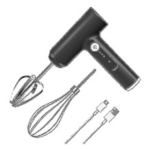 Cordless Electric Hand Mixer Hand Mixer Usb Rechargeable Turbo Boost 3 Speed Settings 2 Whisk Portab