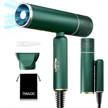 Fast-Drying Hair Dryer, Foldable Ionic Blow Dryer with Storage Bag for Travel