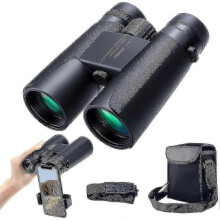 12x42 Binoculars With Roof Prism For Adults, Compact, Portable, Waterproof, With Night Vision, Bak4