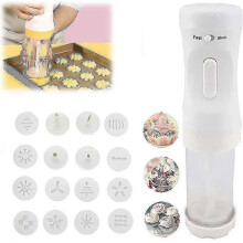 Electric Cookie Press Gun,cookie Making Kit, Electric Cookie Decorating Tool 12 Discs And 4 Icing Ti