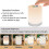 LED Night Light, Smart Bedside Table Lamp, Touch Control Dimmable USB Rechargable, Portable, Color Changing 2