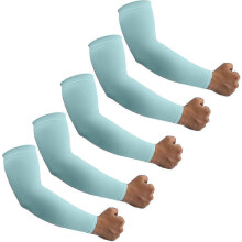 (Blue)Upf50+sun Uv Protection Cooling Sleeves, 5 Pairs Compression Sleeve For Arm Tattoo Cover