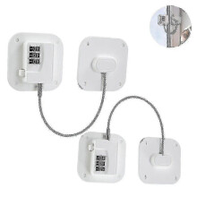(White)2 Pack Refrigerator Lock - Heavy Duty Combination Fridge Lock
