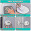 (White)2 Pack Refrigerator Lock - Heavy Duty Combination Fridge Lock 4