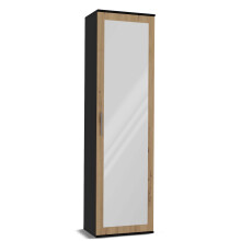 (Anthracite Artisan) Modern Entryway Hall Tree with Shoe Storage, Coat Rack & Wardrobe Cabinet for Hallway & Mudroom (50x35x180 cm)