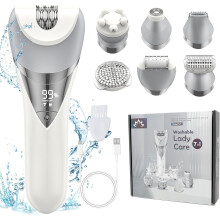 Epilator for Women, 7 in 1 Epilator Hair Removal for Women, Face Massage and Body Exfoliator(White)