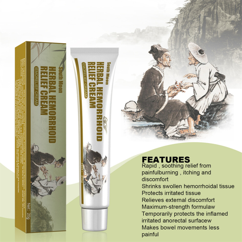 5PC Hemorrhoid Cream Herbal Care Cream Relieve Pain Anal Bleeding Relief Ointment UK-image-OPC-PHYMRHH-NEW