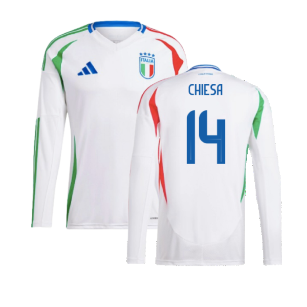 Adidas (M) 2024-2025 Italy Long Sleeve Away Shirt (Chiesa 14)