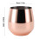 550ml Copper Stemless Stainless Steel Wine Glass Egg Shape 2