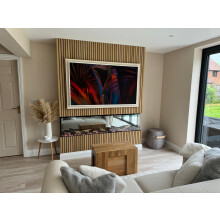 2025 TruFlame 40inch Wide 3 sided Media Wall Electric Fire