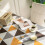Tablecloths Rectangular PVC Tablecloth Wipeable Waterproof Table Cloth Easy Clean Nordic Style Triangular Lattice Tablecloth (Yellow, 140180cm) 4