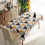 Tablecloths Rectangular PVC Wipeable Tablecloth Waterproof Table Cloth Easy Clean Nordic Style Triangular Lattice Tablecloth (Yellow, 140140cm) 1