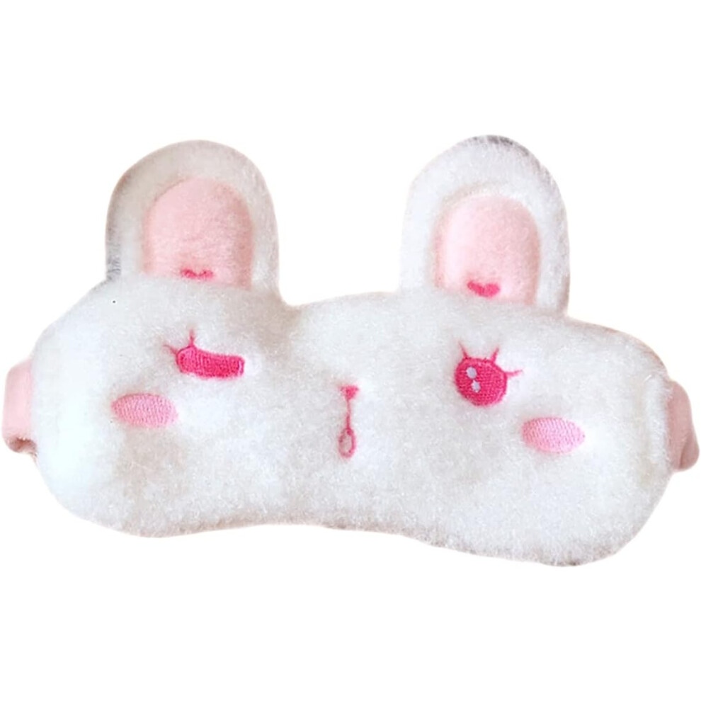 Mascot Bunny Stuffed Animal Bunny Ears Eye Mask Stuffed Animals Fluffy Sleeping Eye Cover Portable Eye Patch Rabbit Plush Materia
