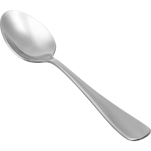 Stainless Steel Dinner Spoons with Round Edge, Pack of 12, Silver