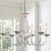 (silvery, 6) Ganeed French Country Vintage 6 Lights Chandeliers Height Adjustable