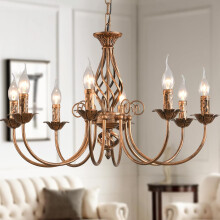 (bronze, 8) Ganeed French Country Vintage 6 Lights Chandeliers Height Adjustable