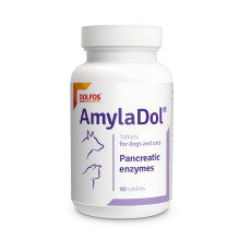 AmylaDol 90 tablets Pancreatic Digestive Enzymes Amylase Lipase Proteases for Cats and Dogs